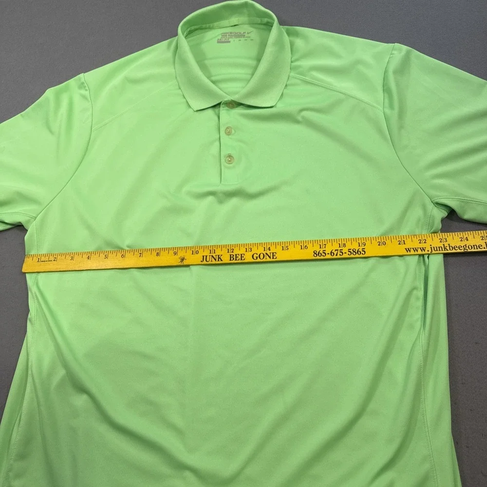 Nike Golf Polo Shirt Large MENS Dri-FIT  Performance NEON GRN